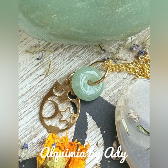 Alquimia Green aventurine and Gold Necklace - Picture 1 of 1